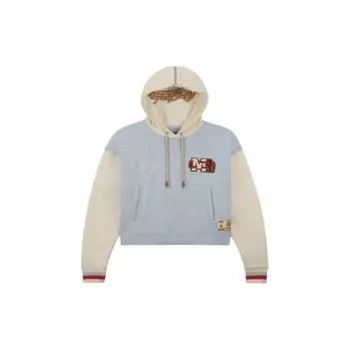 Jordan X Maison Chateau Rouge Collaboration Лоскутная толстовка с разрезом женская толстовка с капюшоном синего цвета DJ9763-447 S