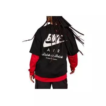Jordan X Nigel Sylvester Collaboration SS25 Удобная минималистичная модная футболка с коротким рукавом унисекс-топы черного цвета HQ1737-010 M