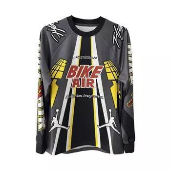 Jordan X Nigel Sylvester Collaboration SS25 Удобная простая модная футболка с длинным рукавом Домашняя версия унисекс топы серые HQ1730-068 M