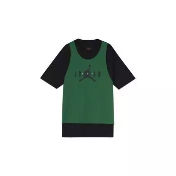 Jordan X Off-White, дышащая сетчатая дышащая свободная спортивная футболка с короткими рукавами и круглым вырезом, мужские топы, черные CV3524-361 M
