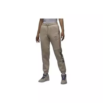 Jordan X PSG Brooklyn SS24 Paris Saint-Germain Alphabet повседневные спортивные брюки со шнурком и флисовой подкладкой женские низ цвета хаки FN5179-126 L