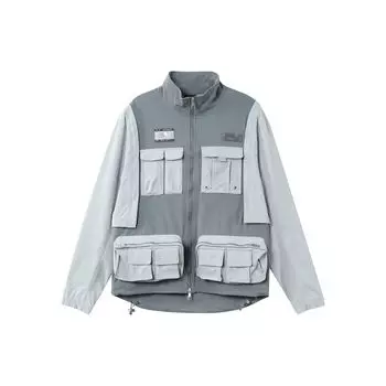 Jordan X SoleFly Capsule Collection Рабочая куртка на молнии со съемным воротником Мужская верхняя одежда Светло-дымчато-серый DV7516-077 M