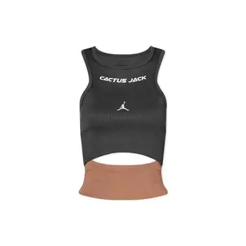 Женская майка Air Jordan x Cactus Jack от Travis Scott, темно-дымчато-серая, женские топы DX6172-070 S