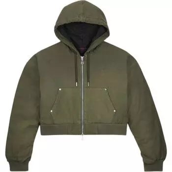 Jordan X Travis Scott однотонная модная куртка с длинным рукавом на молнии, женские куртки зеленого цвета FD9114-325 XS