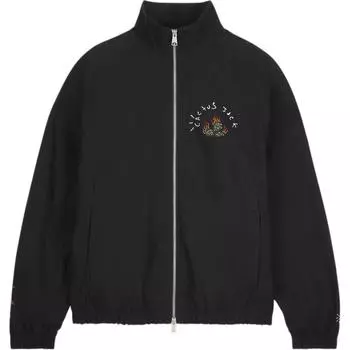 Jordan X Travis Scott Rhinestone Spray Gun с принтом и воротником-стойкой, куртка на молнии, мужские куртки, черный DO4096-010 XS