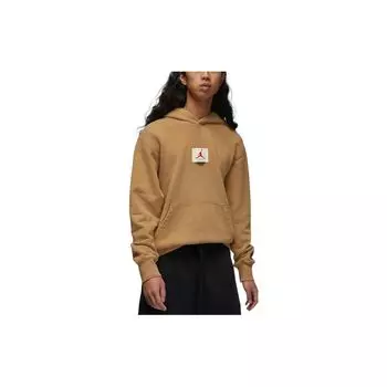 Jordan x Two 18 Pure Color Logo Толстовка с капюшоном и длинными рукавами Мужская толстовка цвета хаки DV6961-258 S