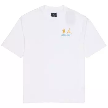 Jordan X Union Future Is Now Capsule Collection SS22 Дышащая футболка с круглым вырезом и коротким рукавом с логотипом Мужские топы белого цвета DM2844-100 L