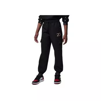 Jordan Youth Knit Sports Pants New Year Transformation Series Casual Simple Drawstring Tapered Kids pants Black IF3622-010 M