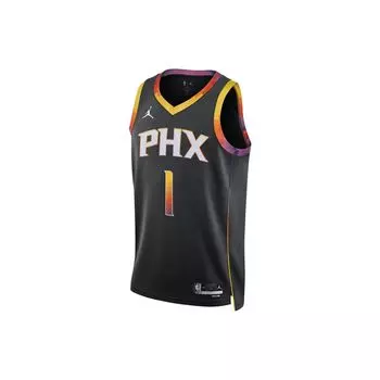 Jordan Заявление НБА Выпуск Девин Букер Нет. 1 майка-футболка Fan Jersey 22-23 сезон унисекс топы черные DO9540-012 XXL