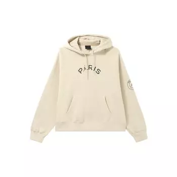 Jordan Brooklyn SS24 PSG Collaboration Letter Print Толстовка с капюшоном на флисовой подкладке для женщин, топы цвета хаки FN5177-126 S