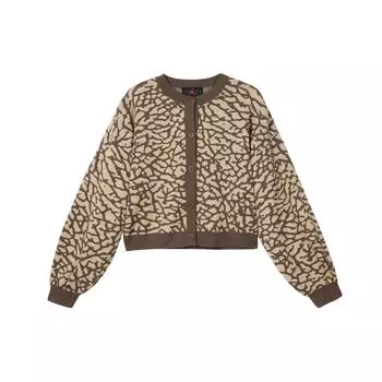 Jordan Женский кардиган Flight Jacquard Knit (Азия) Palomino Cement Женская уличная одежда DX0449-274 L