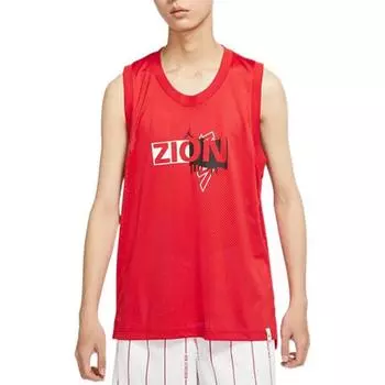 Jordan Zion Collection Повседневная спортивная быстросохнущая майка с алфавитом Мужские топы Красный DX6583-657 M
