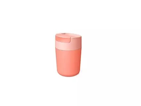 Joseph Joseph Sipp™ Travel Coffee Mug with Flip-top Cap - 340 ml (12 fl. oz) - Coral