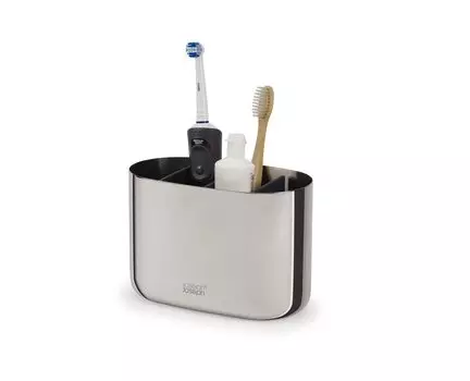 Joseph Joseph Toothbrush Stand Toothbrush Holder Washroom Storage Easy Store Luxe Toothbrush Caddy Large Stainless Steel 70581 [Genuine Product]