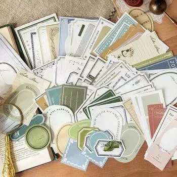 Journamm 100 шт./упак. Винтажный набор бумаги для заметок DIY Скрапбукинг Школьные принадлежности Декор Журнал для записей Канцелярские принадлежности Бумага для заметок