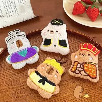 Journey To The West Capybara Plush Toy Keychain Monkey King Capibara Fluffty Doll Women Style 1