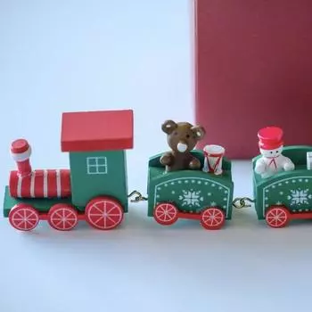 Joutire Рождественский реквизит, паровозик Чик-бок, зеленый