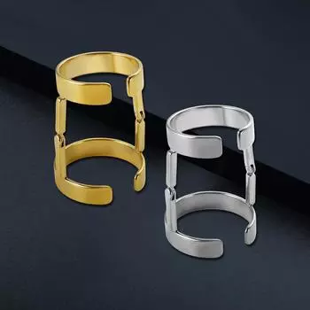 JOVO LOVE модное подвижное длинное кольцо, уникальное индивидуальное кольцо из нержавеющей стали для женщин и мужчин, ювелирные изделия унисекс, антистрессовые кольца для беспокойства Open