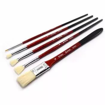 JOWOART 5 шт., чистящая кисть для рисования, веерообразная щетина, художественная краска для крючка, масляная кисть, акварельная кисть, набор акриловых кистей
