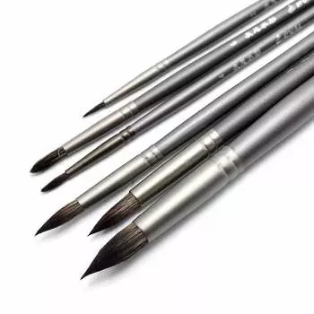 JOWOART 6 шт. художественная кисть для рисования, кисти для гуаши, волос, белка, круглая кисть для акварели, масла, акрила, художественные школьные принадлежности, материал, 6 шт.