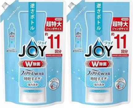 Joy Compact W Дезинфицирующее моющее средство для посуды W Дезодорант Fresh Clean Сменный блок Синтетическое моющее средство для кухни Jumbo Size 1425 мл x 2 [Оптовая закупка] P&G