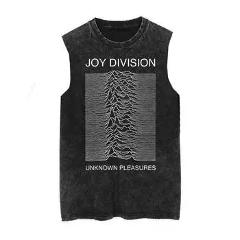 Joy Division Radio Wave Chart Happy Divisive Rock Do Old Washed Vintage Batik Безрукавка Майка S
