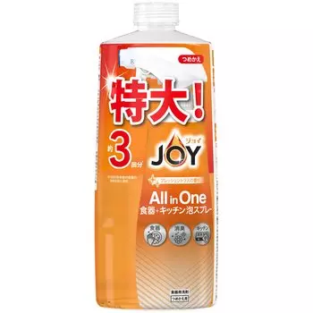 Joy Foam Spray Средство для мытья посуды с ароматом свежего цитрусового средства Сменный блок Большая емкость 3 использования Цитрус 690 мл Все в одном (х 1)
