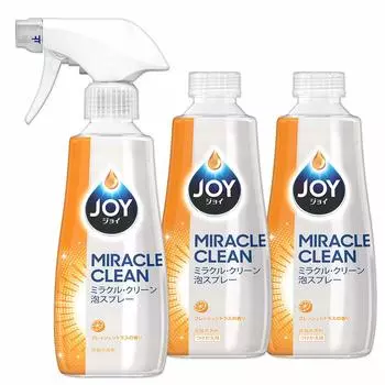 Joy Miracle Clean Foam Spray Средство для мытья посуды с ароматом свежего цитрусового средства 300 мл, сменное средство 300 мл x 2 [Оптовая закупка] +