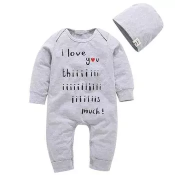 Joy Multi I Love You космический костюм + шапочка для новорожденных 100, лучшая детская одежда в Корее
