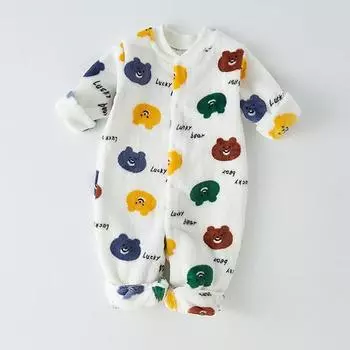 Joy Multi Infant Strawberry Bear Long Sleep, размер 66, лучшая детская одежда в Корее