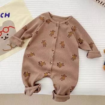 Joy Multi Newborn Waffle Bear Размер 73, лучшая детская одежда из Кореи