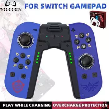 Joy RGB LED 5.2 BT Switch L/R джойстик для N Switch/Oled/Lite беспроводной геймпад с рукояткой для ПК Yuzu 3D двойной вибрации джойстик