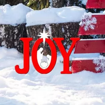 JOY Рождественская елка акриловый знак для декора двора с силуэтами Рождества Рождественский наружный декоративный столб для лужайки патио сада A