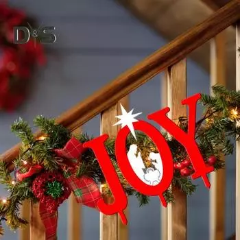 JOY Рождественская елка акриловый знак для декора двора с силуэтами Рождества Рождественский наружный декоративный столб для лужайки патио сада A