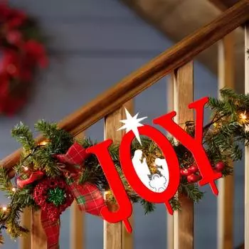JOY Рождественская елка акриловый знак для декора двора с силуэтами Рождества Рождественский наружный декоративный столб для лужайки патио сада A