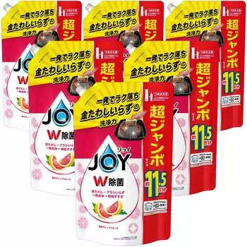 Joy W дезинфицирующее моющее средство для посуды Luxury Grapefruit Refill Extra Large Jumbo 1490 мл x 6 пакетов [Товар в коробке] [Большая емкость]