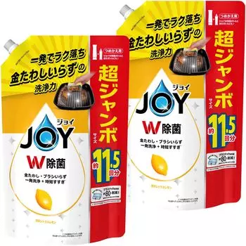 Joy W Дезинфицирующее моющее средство для посуды Luxury Citrus Lemon Сменный блок Extra Large Jumbo x 2 [Оптовая закупка] [Большая емкость] 1490 мл