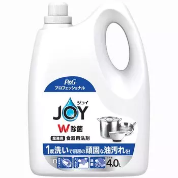 Joy W Дезинфицирующее моющее средство для посуды для коммерческого использования, сменный блок 4 л, профессиональный [большая емкость] P&G