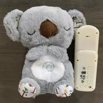 JOYBLISS Дышащая коала со светом и звуком, компаньон для сна и игр для младенца, музыкальная мягкая плюшевая игрушка коала, сенсорная и комфортная игрушка для новорожденных
