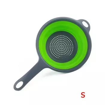 JOYBLISS Силиконовый складной дуршлаг с ручкой Кухонный складной дуршлаг для слива пасты, овощей, фруктов S