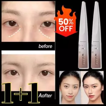 JOYLAUD 1+1 liquid concealer long-lasting highlighter shading perfection fixer 5g*2, apricot highlighter x 10,000, 5g, 2 pieces