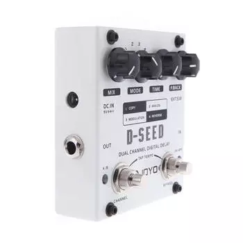 JOYO D-SEED Двухканальная педаль эффектов для гитары с цифровой задержкой и четырьмя режимами