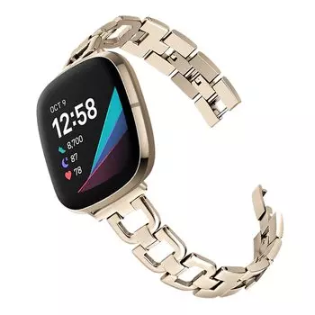 JOYOZY Top из нержавеющей стали, совместимый с Fitbit Versa 3 Fitbit Sense Smart Chic, металлический браслет, ремешок для аксессуаров для женщин и девочек, браслет и