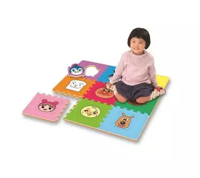 JOYPALETTE играй с Анпанманом и друзьями Мягкий коврик 9 Ш865 мм x В10 мм x Г865 мм Давайте решать головоломки!