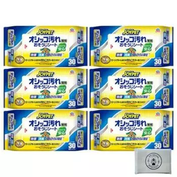 JOYPET Cleaning sheet for pee stains 6 bags x pocket tissue included (30 pieces) +