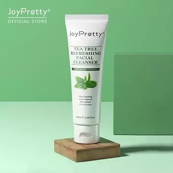 Joypretty Чайное дерево Освежающее очищающее средство для лица Очищающее средство для лечения прыщей 100 г зелёный