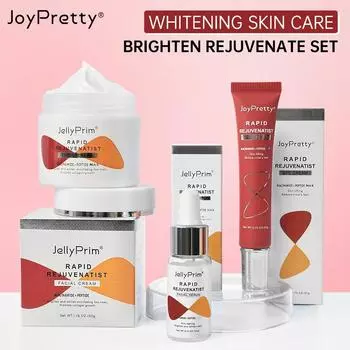 JoyPretty НОВЫЙ набор для ухода за кожей Rejuvenate, отбеливающий крем, сыворотка от морщин, эмульсии, средства для удаления темных кругов под глазами, средства по уходу за кожей лица красный