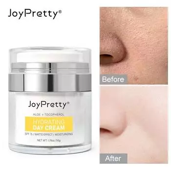 JoyPretty Увлажняющий крем для лица Витамин Е Отбеливающий против сухости Питательный солнцезащитный крем SPF15 Сияющий здоровый уход за кожей лица жёлтый