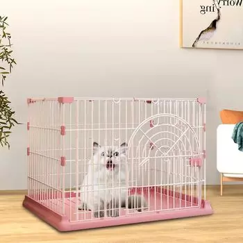 JPJieAnXin Cat Cat 2 Для домашних животных большой ширины, легко для широкой двери, японская инструкция, грузоподъемность 10 кг, 1 клетка, клетка, ярусы, узкая, кошки, глубина 76