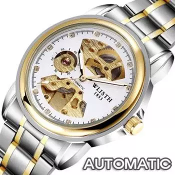 JPM Мужские автоматические металлические часы с кожаным ремешком MWA3, корейские популярные часы